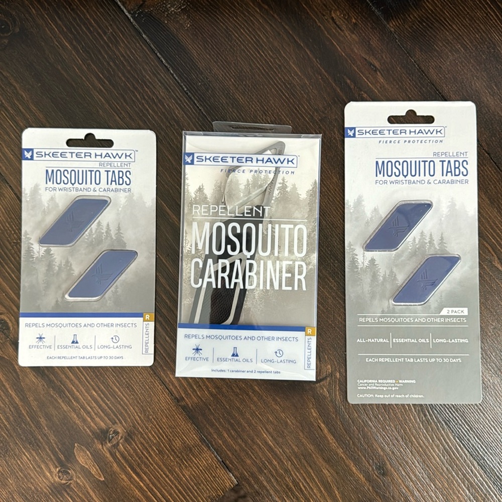 COPY - Skeeter Hawk Wearable Repellent, Mosquito‎ Carabiner Clip + 6 total Tabs